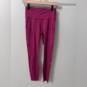 Lululemon Fast Free HR Crop 23” Nulux Size 4